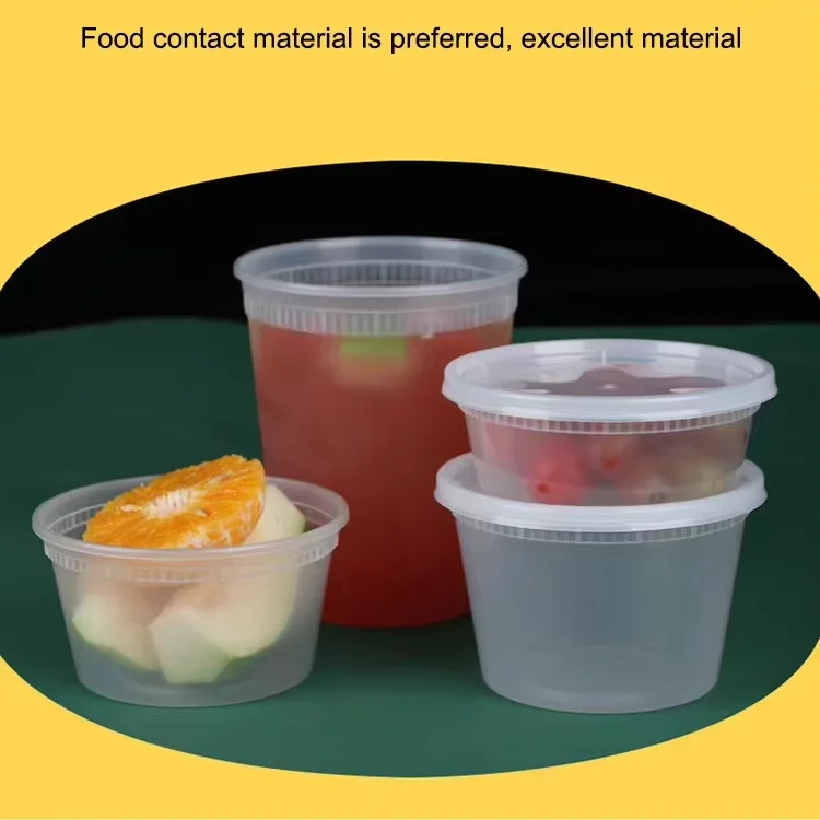 24 Sets - Leak proof Stackable BPA Free Microwavable Freezer Safe Plastic Deli Containers With Lids for  Deli  food container