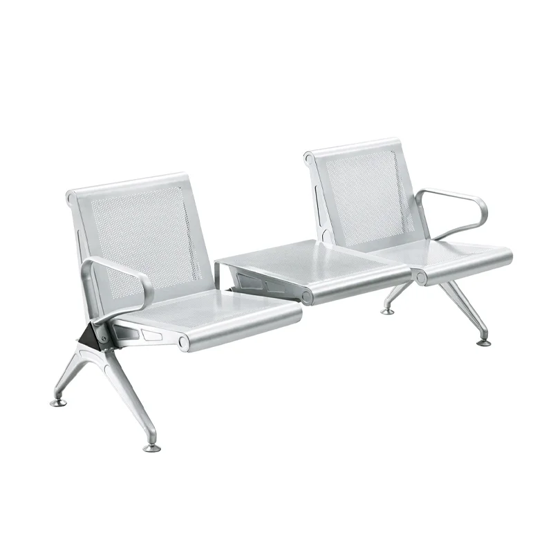 modern steel wait chair for hospital salon airport office clinic barber beauty seater waiting area public room leather plastic