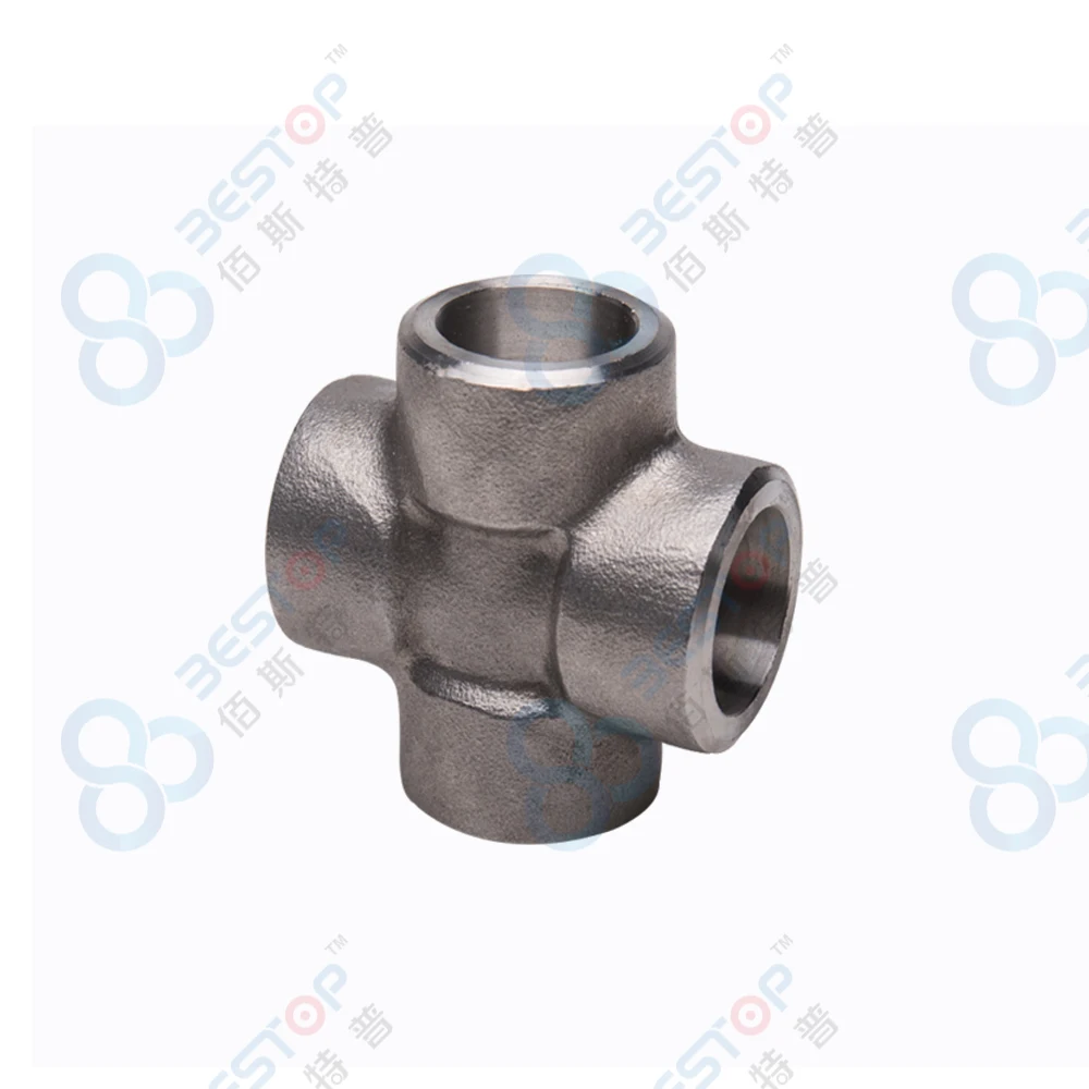 Кованые фитинги 3000lbs SW Cross ASME B16.11 из нержавеющей стали розетка Сварка равный крест