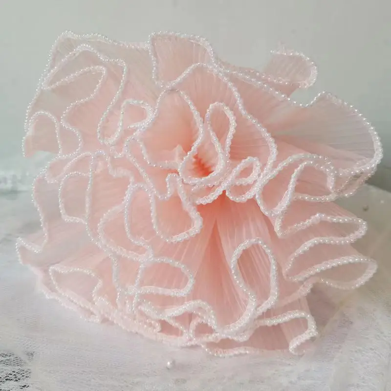 Pearl pleated wave yarn Korean flower wrapping paper material yarn spray yarn package flower mesh flower bouquet decoration