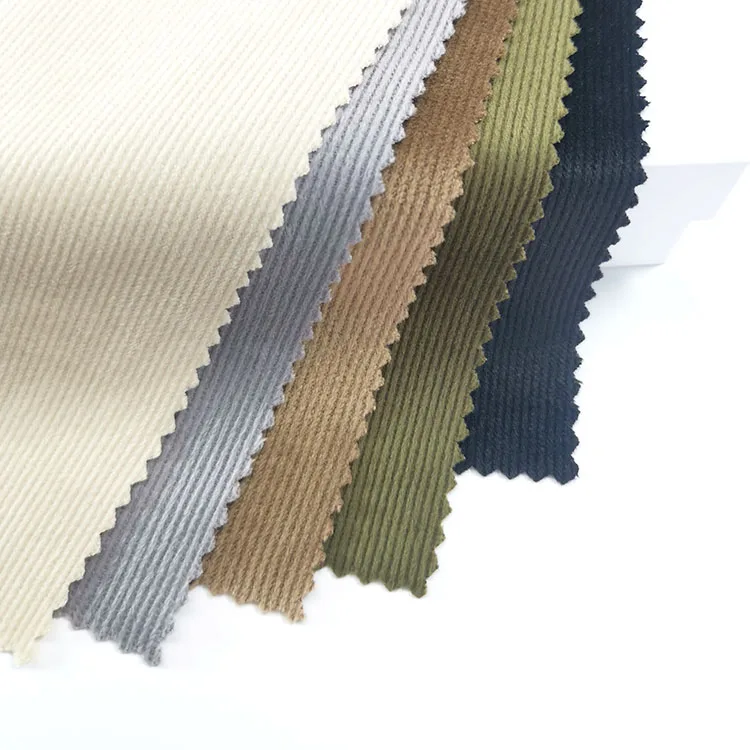 Top Selling Knitted 100% Polyester Corduroy Stretch Fabric for Dresses and Garment