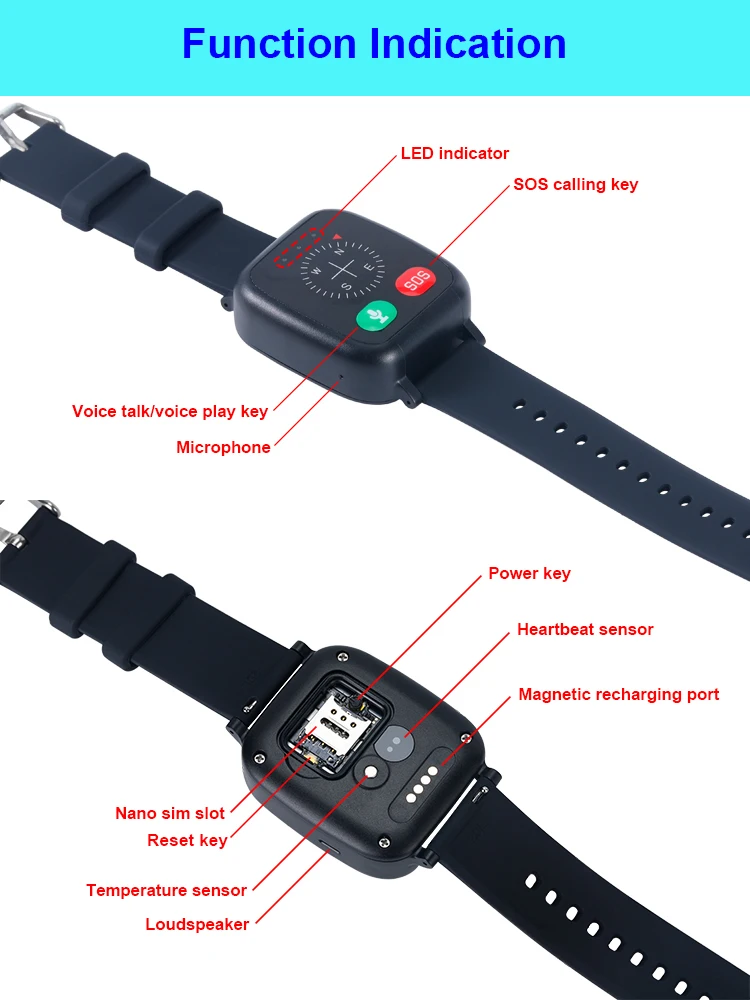 Latest Low Price Real Time Tracking Anti-kidnapping Child GPS Tracker Bracelet with SOS function for kids/ elderly/ students