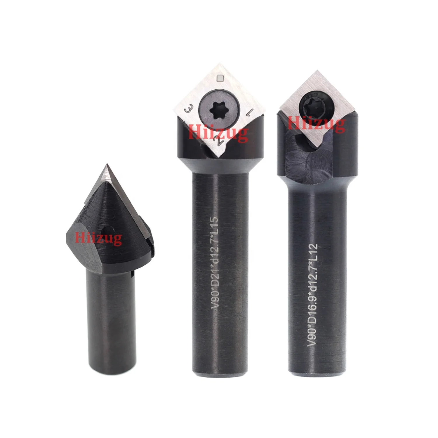 Hiizug Insert Carbide V Type 90 Degree Router Bits for Wood Board Plank Carving Grooving