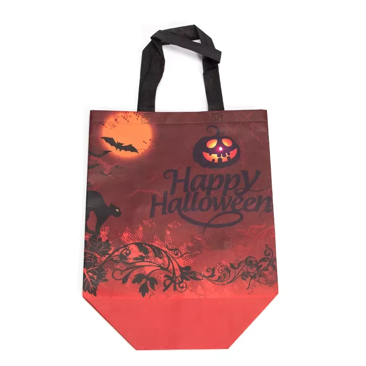 CMYK printing custom tote lamaintion shopping non woven Reusable halloween shopper bag
