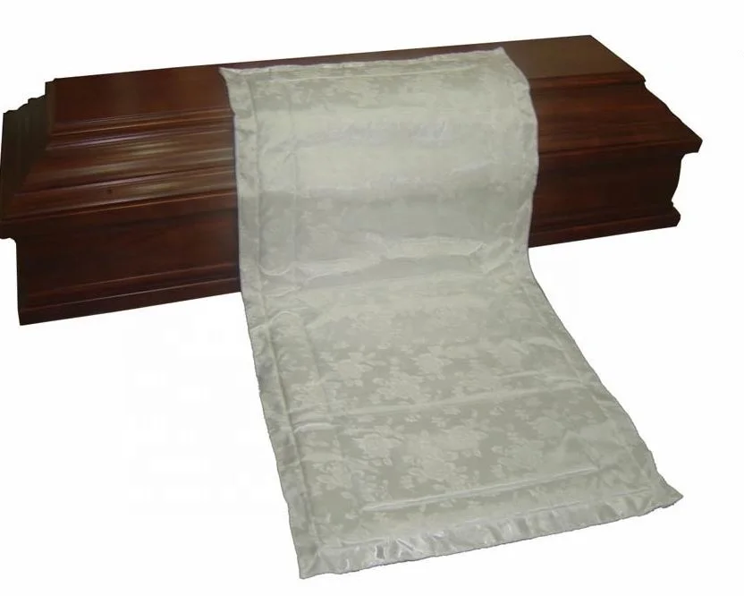 Germany Funeral casket blanket quilt coffin lining funeral satin interiors