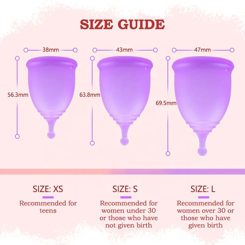 Silicone Menstrual Cup With Steriliser Cup Holder Menstrual Kit