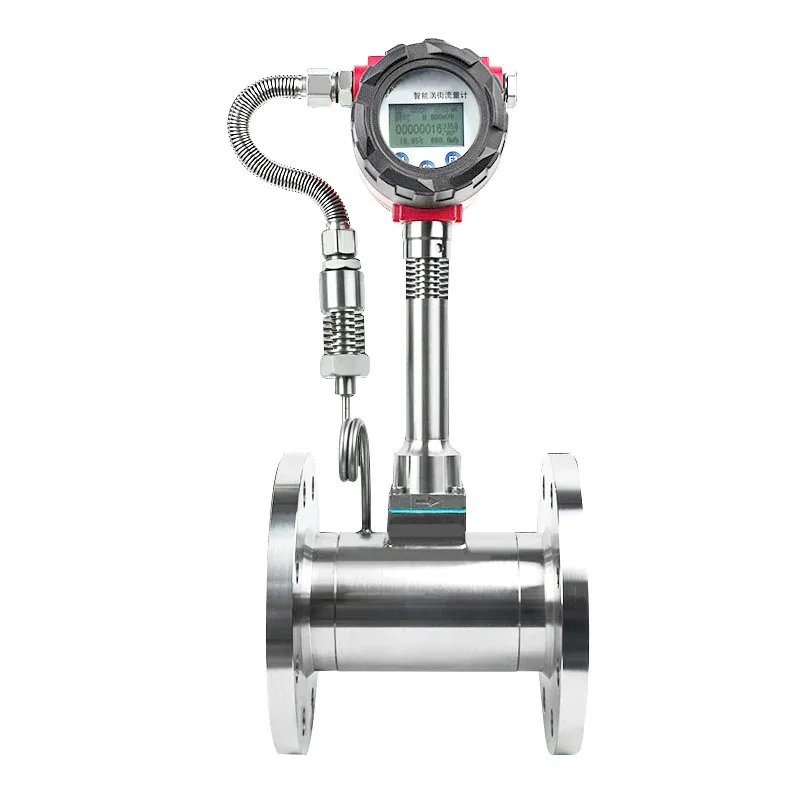 LCD display vortex steam air gas flow meter ip67 hydrogen flow meter stainless steel flowmeter
