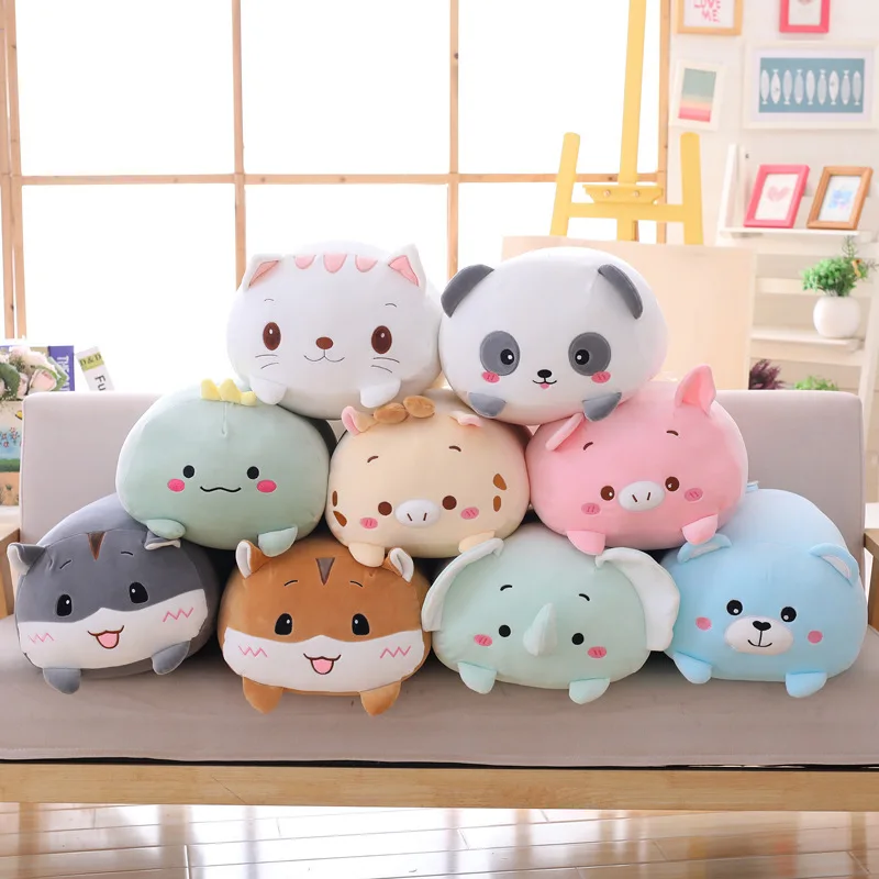 20CM Soft Animal Cartoon plush hugging pillow Cushion Cute Fat Dog Cat Totoro Penguin Pig Frog hugging Toy Stuffed for kids Gift