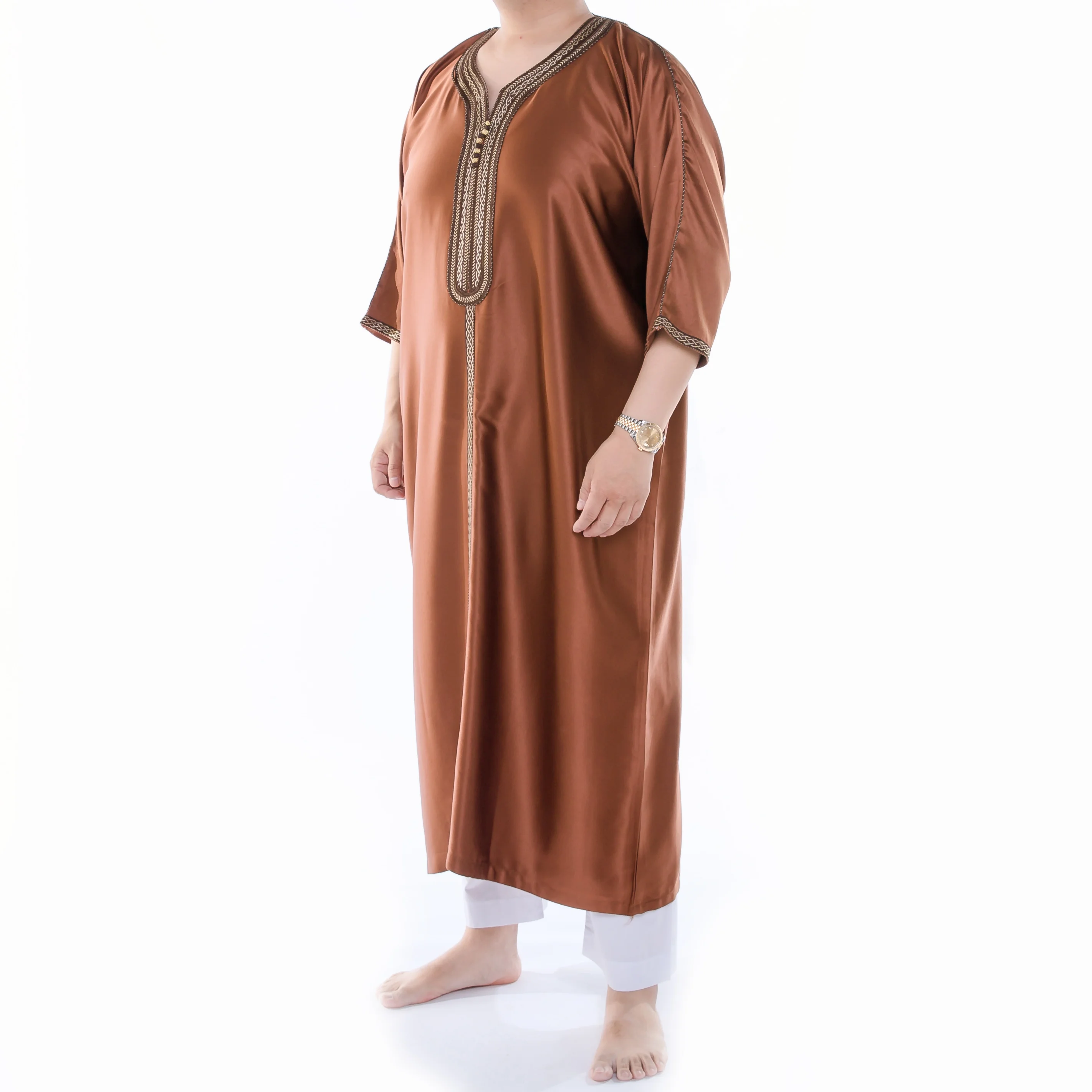 Al Dafah Thobes mens Daffah high quality fashionable daffah thobe Muslim Clothing Qatar Style Robes Islamic clothing