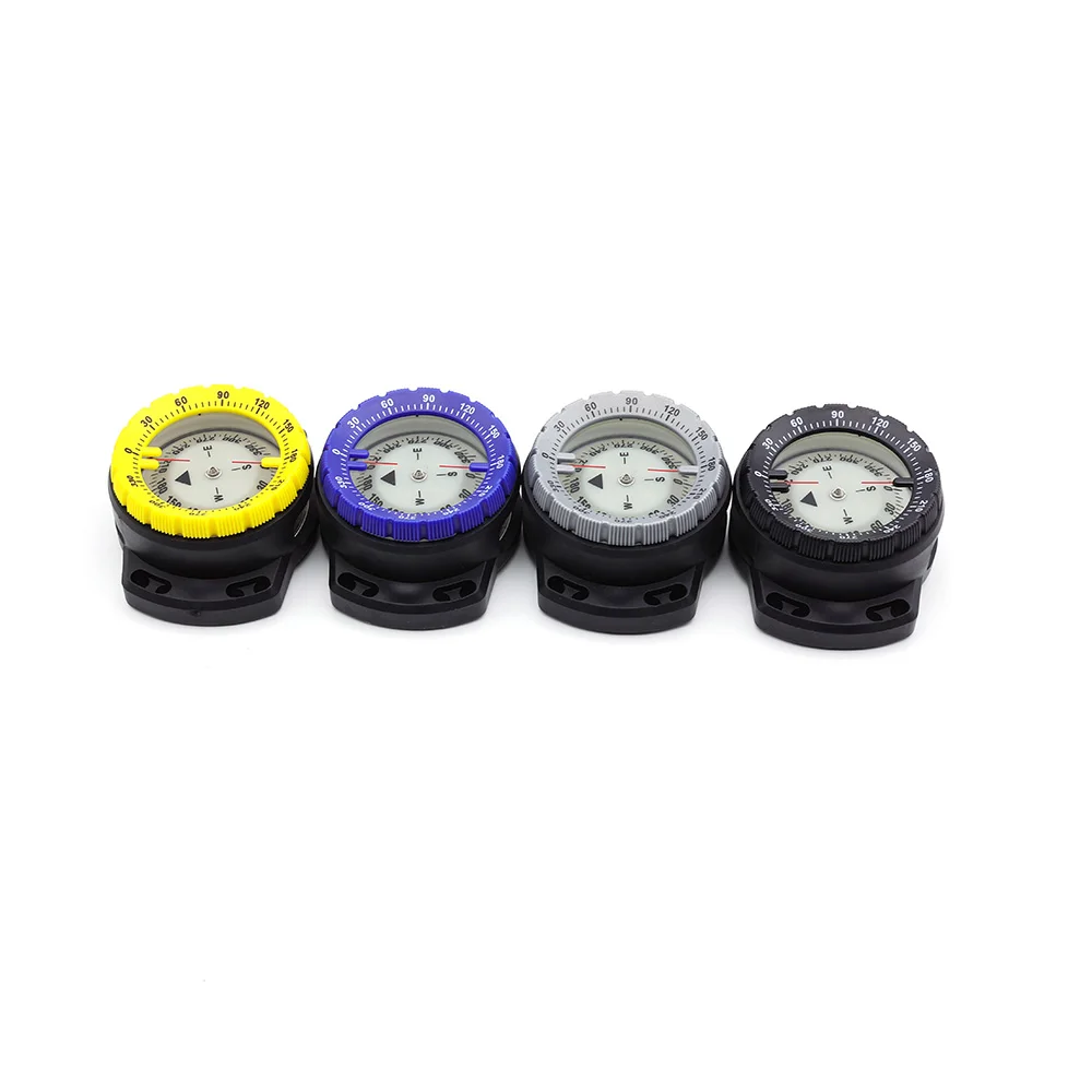 Mini Waterproof Digital Compass for Diving Wrist Survival Emergency Guide Bungee Cord Shockproof Glowing Dark Hike Travel Camp