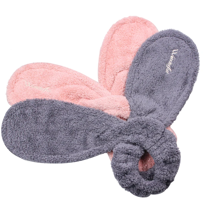 Custom Sweet Lovely Elastic Rabbit Ear Women Girls Face Washing Headbands Headwrap Makeup Hairband