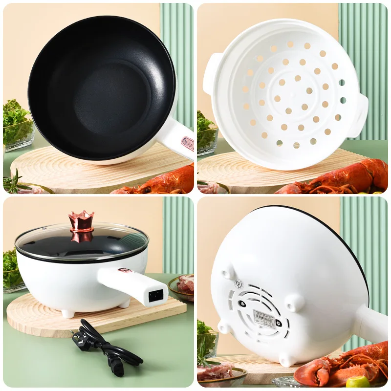 Multi-function Rice Soup  Boiling Water Mini Electric Hot Pot  Cooker Non-stick Rapid Noodle Cooker