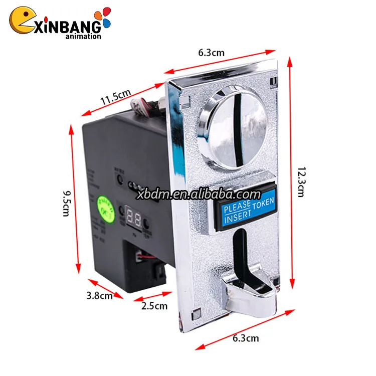 Factory Supplier 616 Multi 6 Coins Coin Selector Cpu Comparable Multi Coin Acceptor for Arcade Game Machine Parts