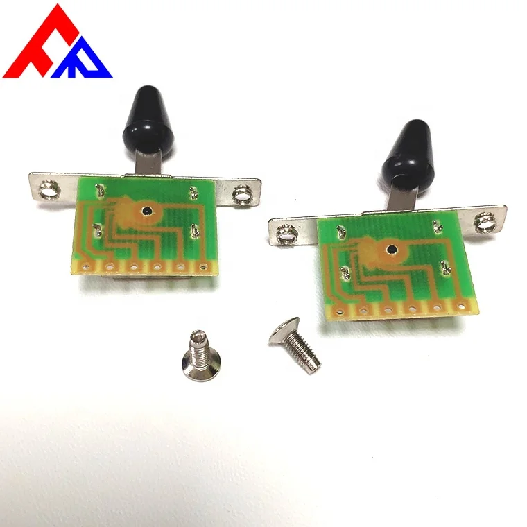 Manufacturer wholesale 5-way guitar switch horizontal style black and white pickup truck selector Flat electric guitar