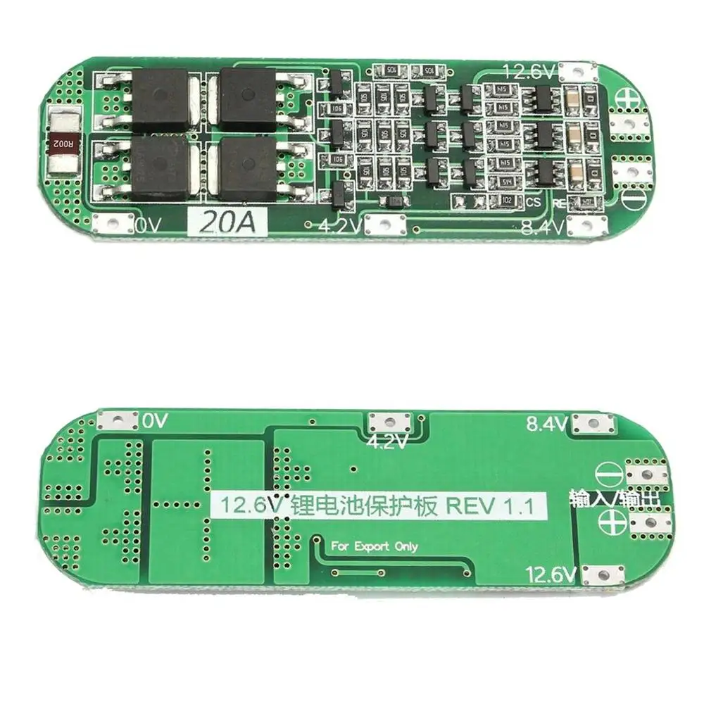 3S 20A литий-ионная литиевая батарея 18650 зарядное устройство PCB плата защиты BMS для буровыми двигателями 12,6 V липоэлементный модуль