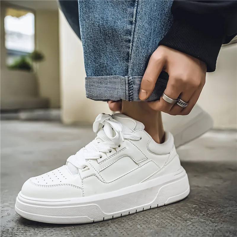 39-44 Casual PU Leather Shoes Autumn Comfortable Shoes Men Sport Sneakers