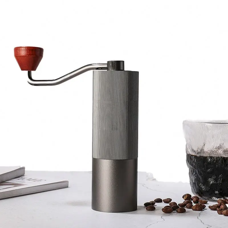 Kitchenware Professional Stainless Steel 5 Pins Burrs, Manual Coffee Beans Grinder  For Christmas Present