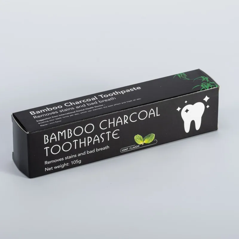 Removes stains and bad breath Activated Bamboo Charcoal Toothpaste