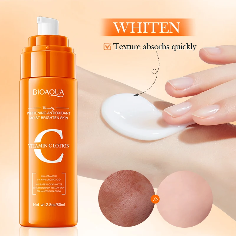 OEM BIOAQUA Private Label Moisturizing Brightening Skin Face Lotion Whitening Repair Cream With Vitamin C Lotion Beauty Products