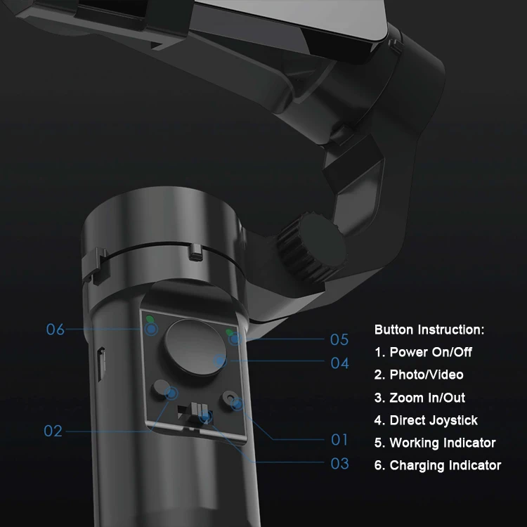 Новая ось FY3 2200mAh Портативный FY3 ручной Новое поступление смартфон стабилизатор 3-осевой и портативный монопод с шарнирным замком