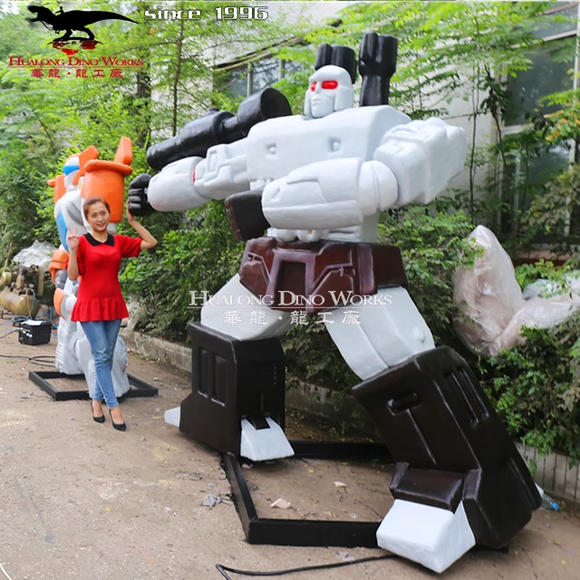 Attractive silicon rubber material moving robotic transformer sculpture
