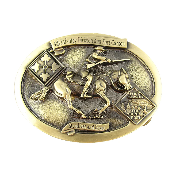 Supplier Promotional Personalized Custom Mens Western Cowboy Belt Buckle Logo Luxury Reusable