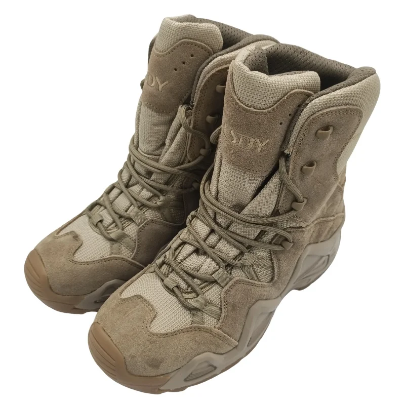 Jds Wholesale Khaki Outdoor Long Army Tactical Boots Combat Military Jungle For Man