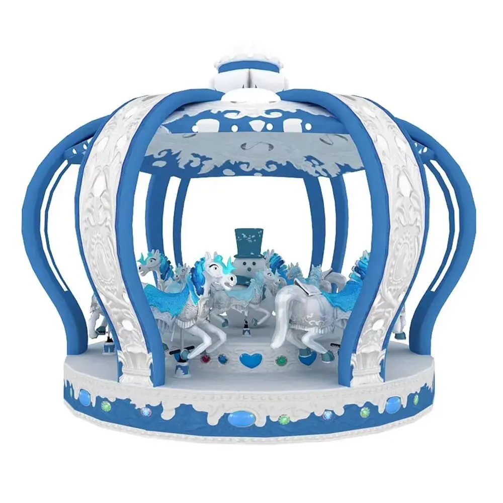 Outdoor playground adult electric children Amusement park merry go round kiddie horse Carousel ride for kids