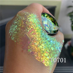 Wholesale Chameleon Loose Eyeshadow Glitter 7 Colors Private Label Loose Duochrome Pigment Eyeshadow