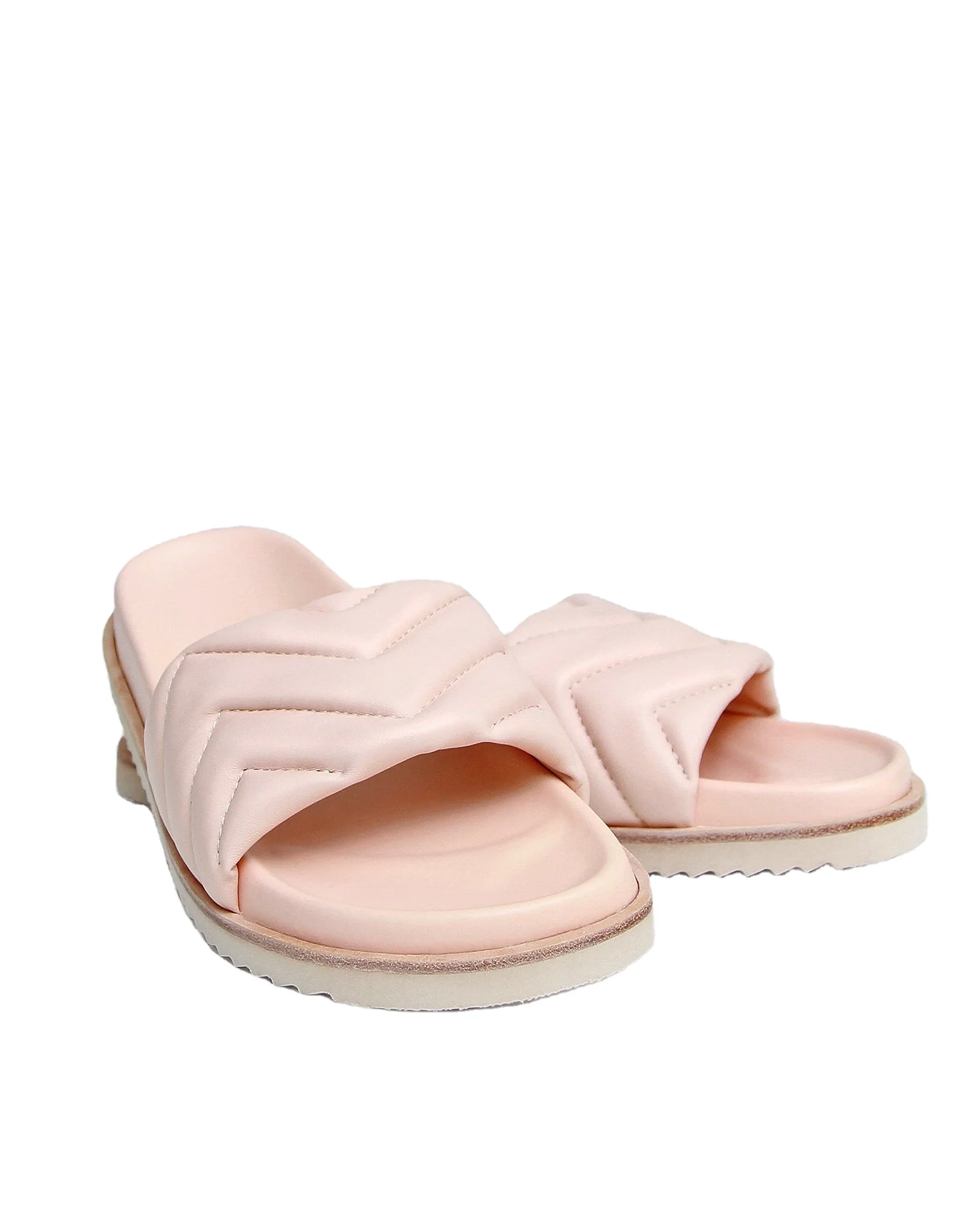 Fashion Trend  Flat  Outdoor Women Slipper Genuine Leather Round Toe  Flat Sole for Daily Life