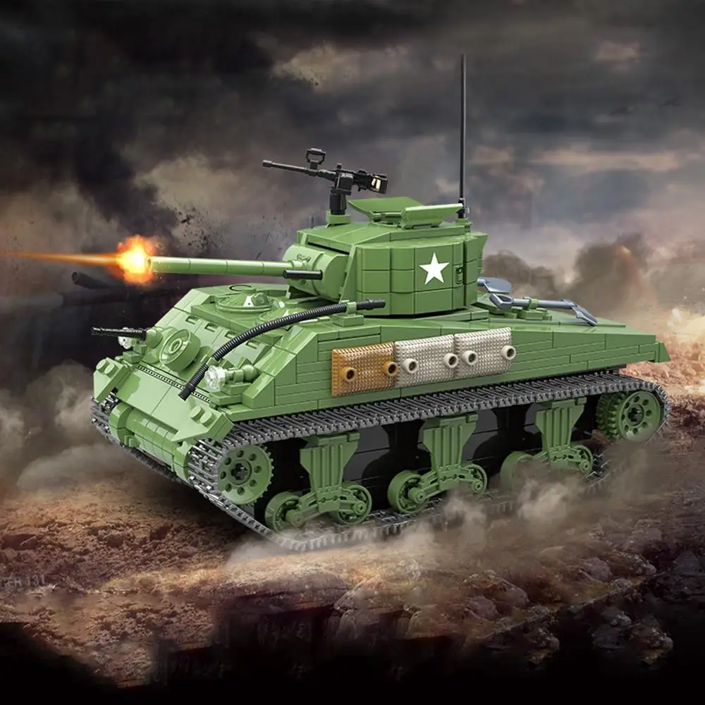 Boys toys tank military building block toys kids educational toys 726Pcs military tank for sale