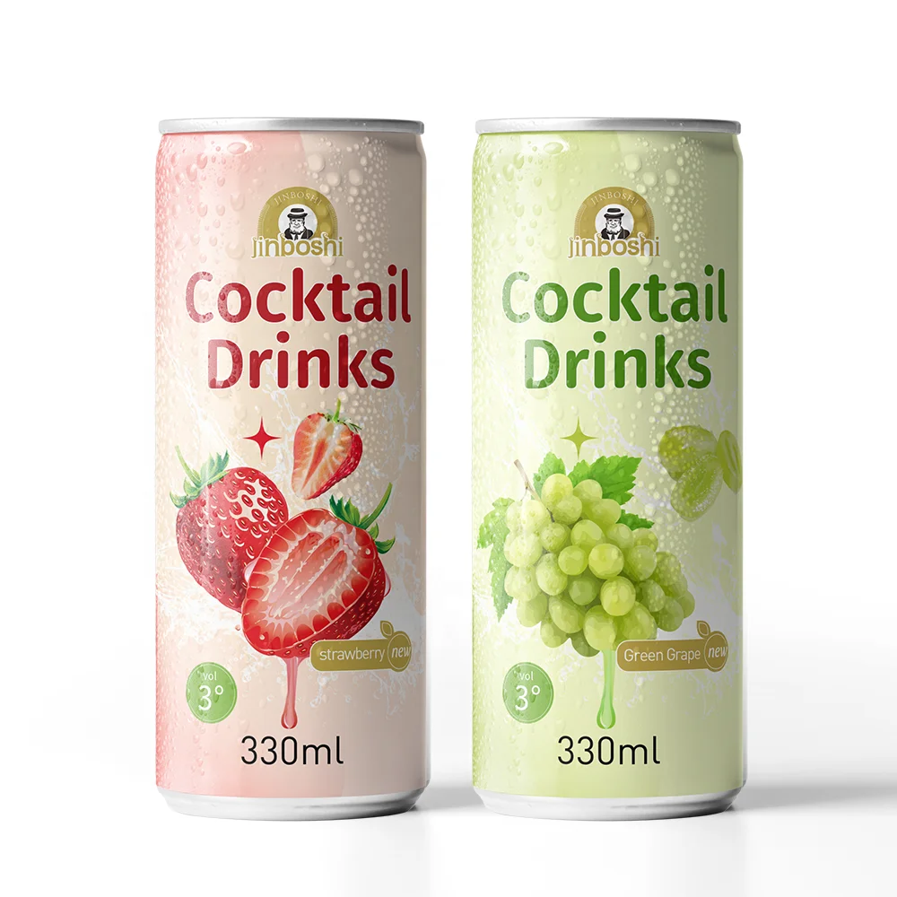 Wholesale oem fruit vodka mixed cocktail ready to drink Fruit Flavored Drink carbonated Alcoholic Exotic Drinks beverages