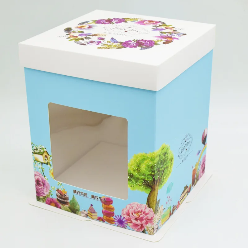 Wholesale Custom Size Logo Christmas Cake Pop Boxes PET Cake Box Wholesale With Clear Window