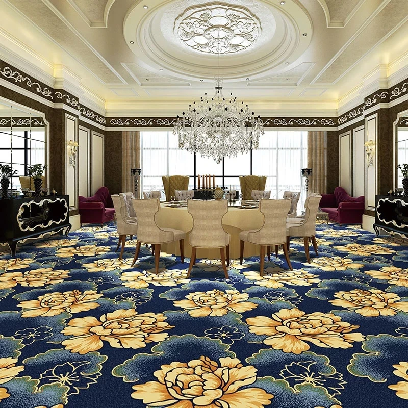 Cheap Price 100% Polypropylene Colorful Luxury Style Decorative Wall to Wall Printed Carpet Floor Carpet Roll