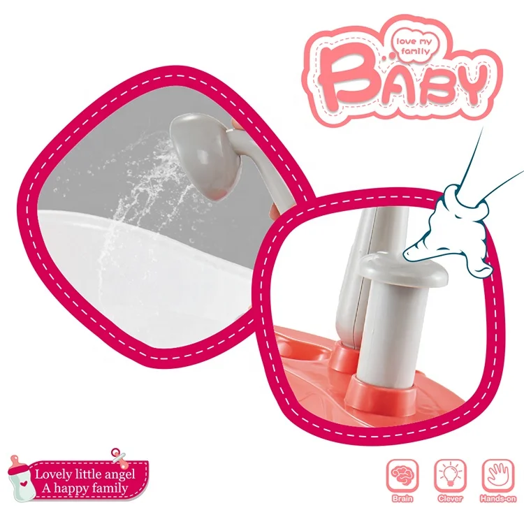 High quality household toys 12 inch cotton enamelled doll out bath accessories