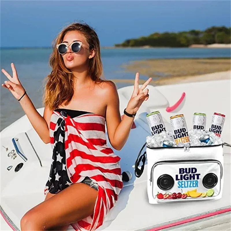 Portable Insulated Cooler Bag with Built in Speaker High Quality Speaker Beer Pack for Outdoor Traveling Cooler Speaker
