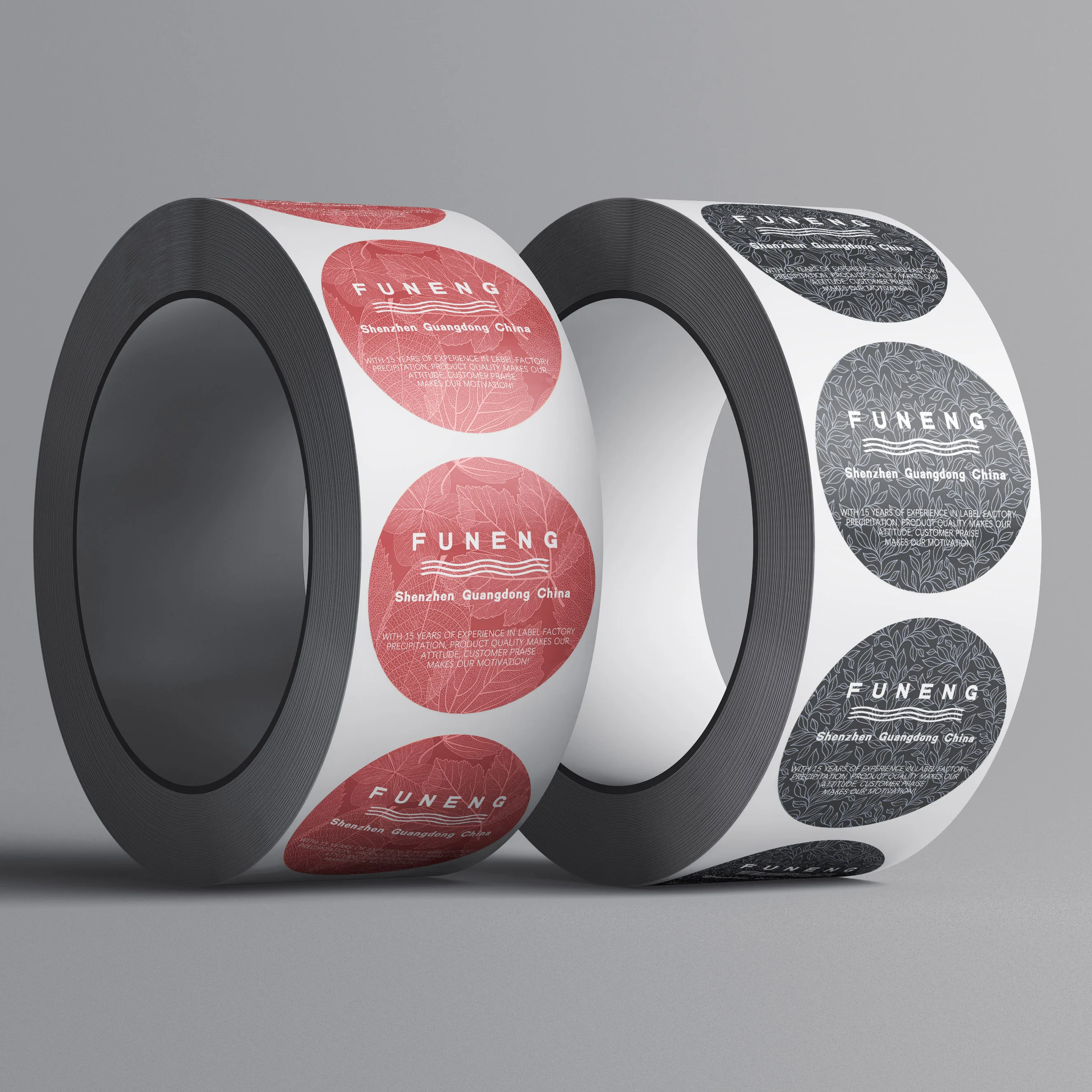Factory custom corporate private logo circular stickers waterproof roll vinyl stickers