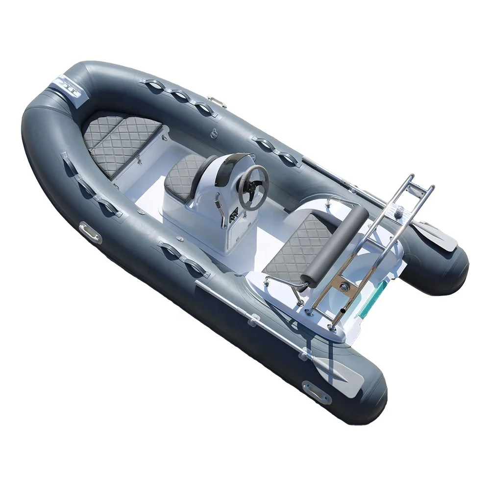 CE 430cm semi- rigid RIB hard fiberglass bottom boat with outboard motor