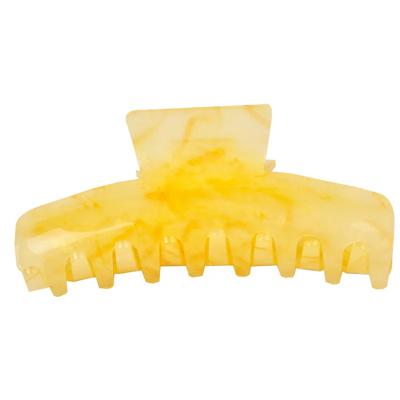 Light rainbow color acetate elegant Girls Acrylic hair claw leopard fresh hair head grasping clip fabric headdress