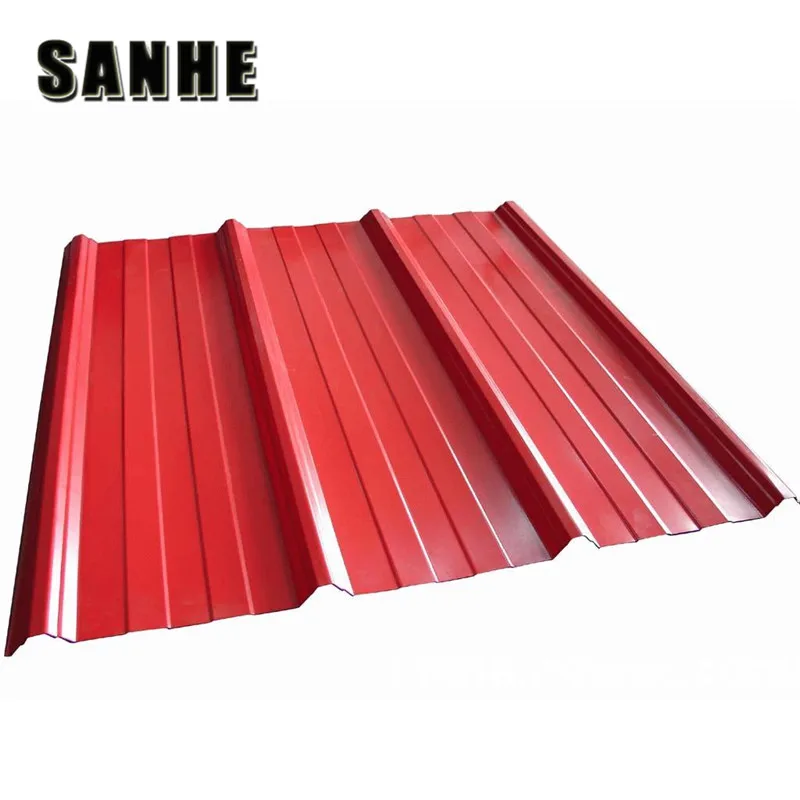 Prepainted 26 gauge PPGI Corrugated Galvanized Steel Roofing Sheet