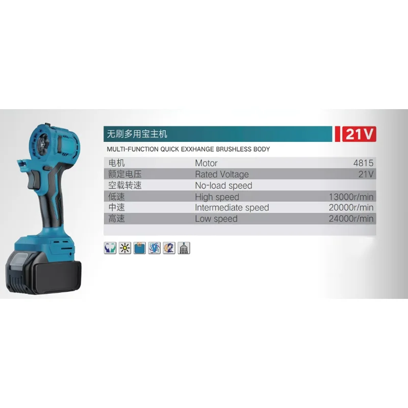 GSHONGDA Multifunction Chainsaw Accessories Brushless Motor Power Tool Kit