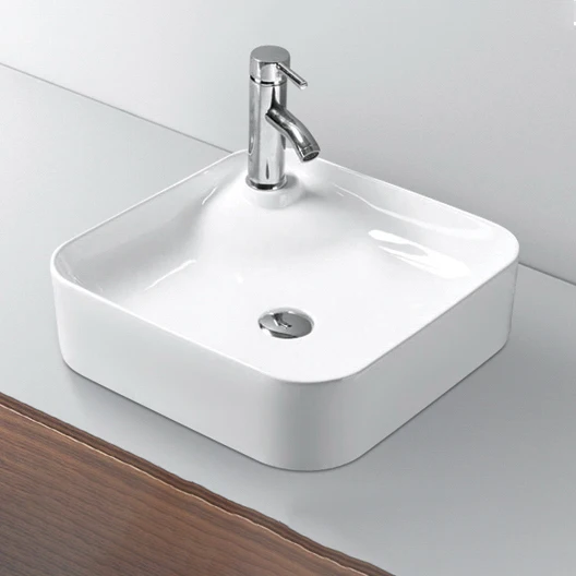 Coronis european style new sanitary ware wall mounted bathroom sink square ceramic wall-hung basin