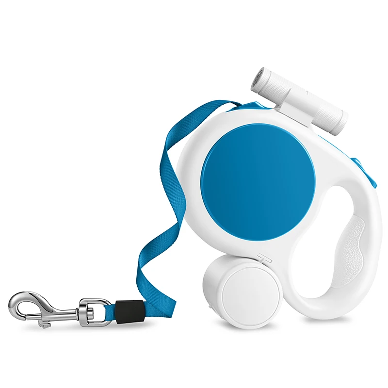 Оптовая Продажа 5 м Прочный автоматический выдвижной поводок для собак для продажи регулируемый Выдвижной Поводок для собак со светодиодной подсветкой и какашками