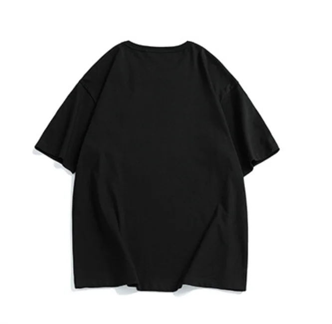 Hot sale T Shirt Black White Color 100% Cotton Hip Hop T Shirt Letter Print Unisex Off Shoulder Loose T-shirt
