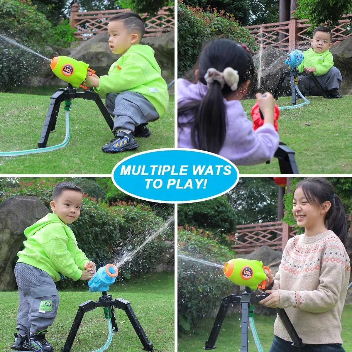 Garden Sprinkler Water Guns for Kids Super Gatling Squirt Gun Unlimited Water Capacity Summer Outdoor Water Fighting Pool Toy