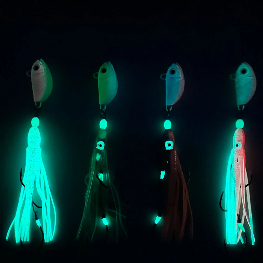 Jig artificial lure jigging head soft lure octopus bait lure with hooks big game sea fishing for jig