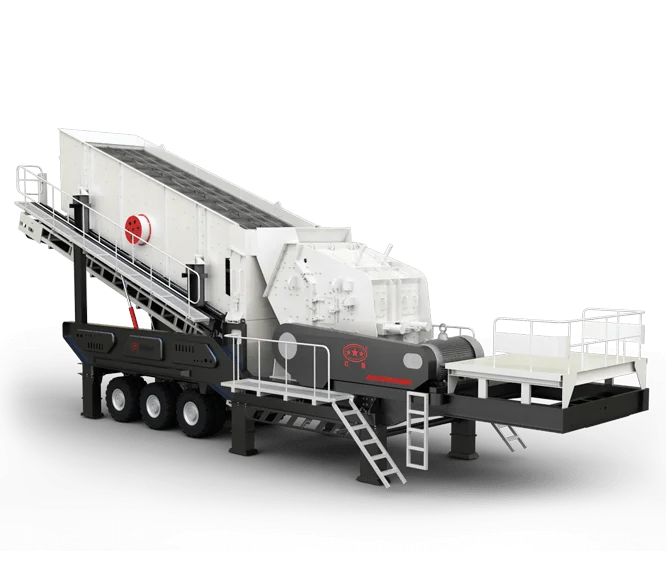 lo mas vendido 2020 Hot Sale HX938F1210 WHEELED Mobile crushing Plant combined impact crusher with screen for limestone crushing