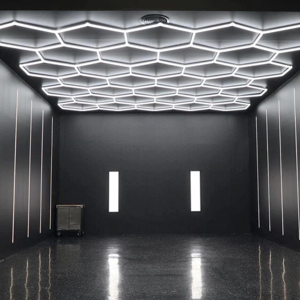 Connectors For Hexagon Shape Barbershop Gymnasium Honeycomb Hexagon Led Light