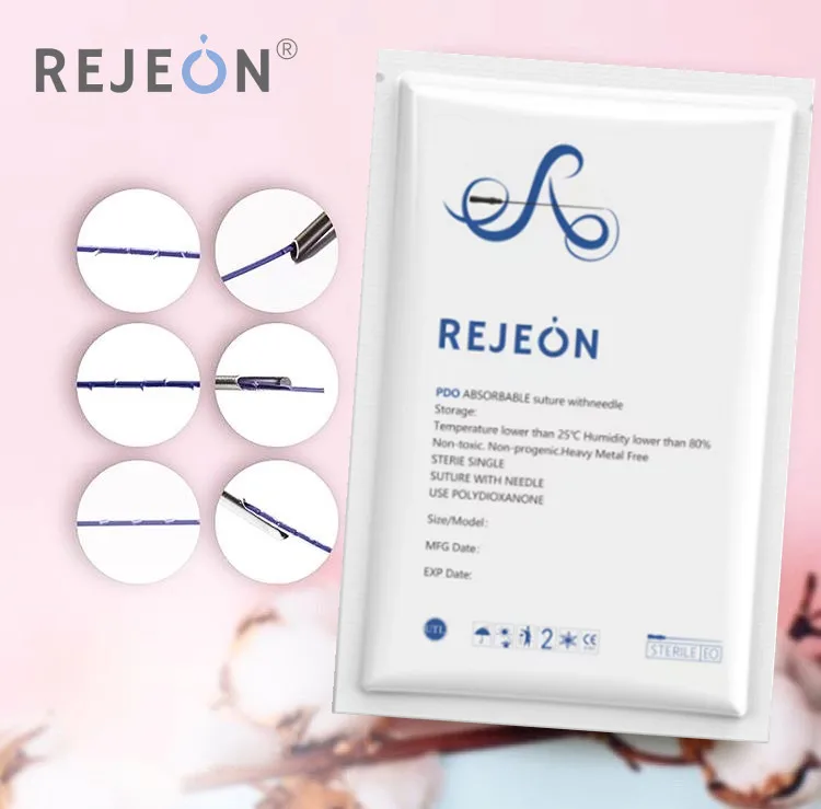 REJEON korean time machine size 60x80 6d cog pdo threads fish bone for facial lift