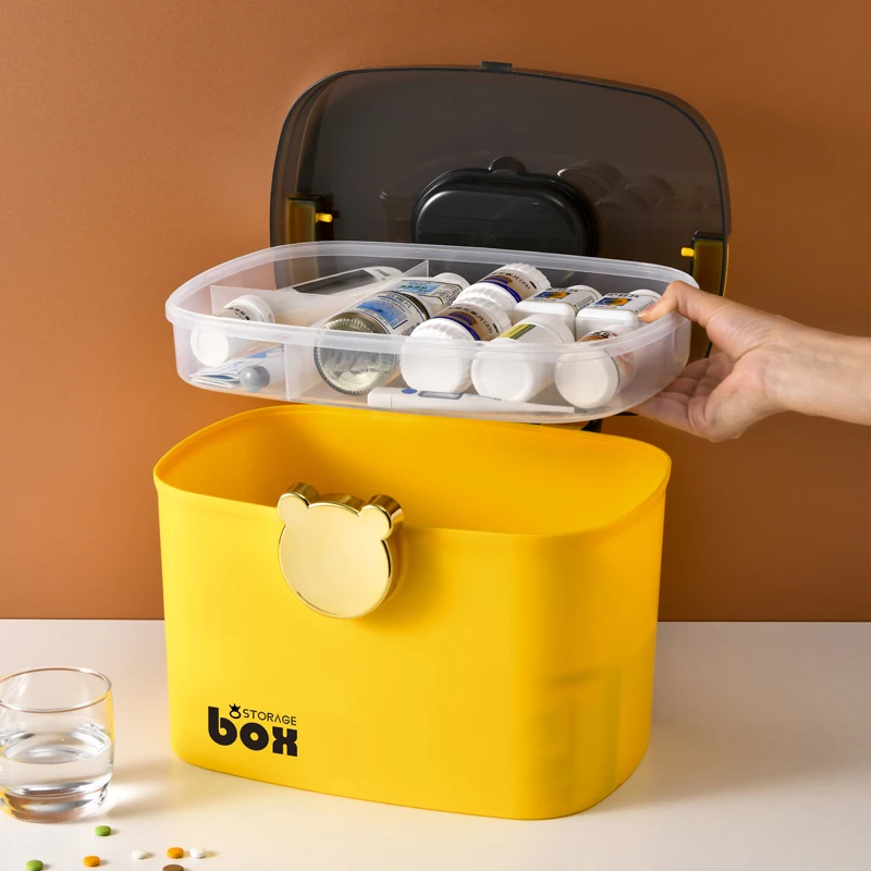 Pill Case Storage Box A Portable Hand-held Medicine Chest(medium)